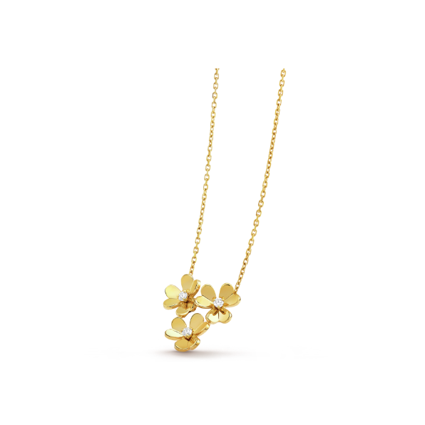 Frivole pendant with 3 flowers, miniature style